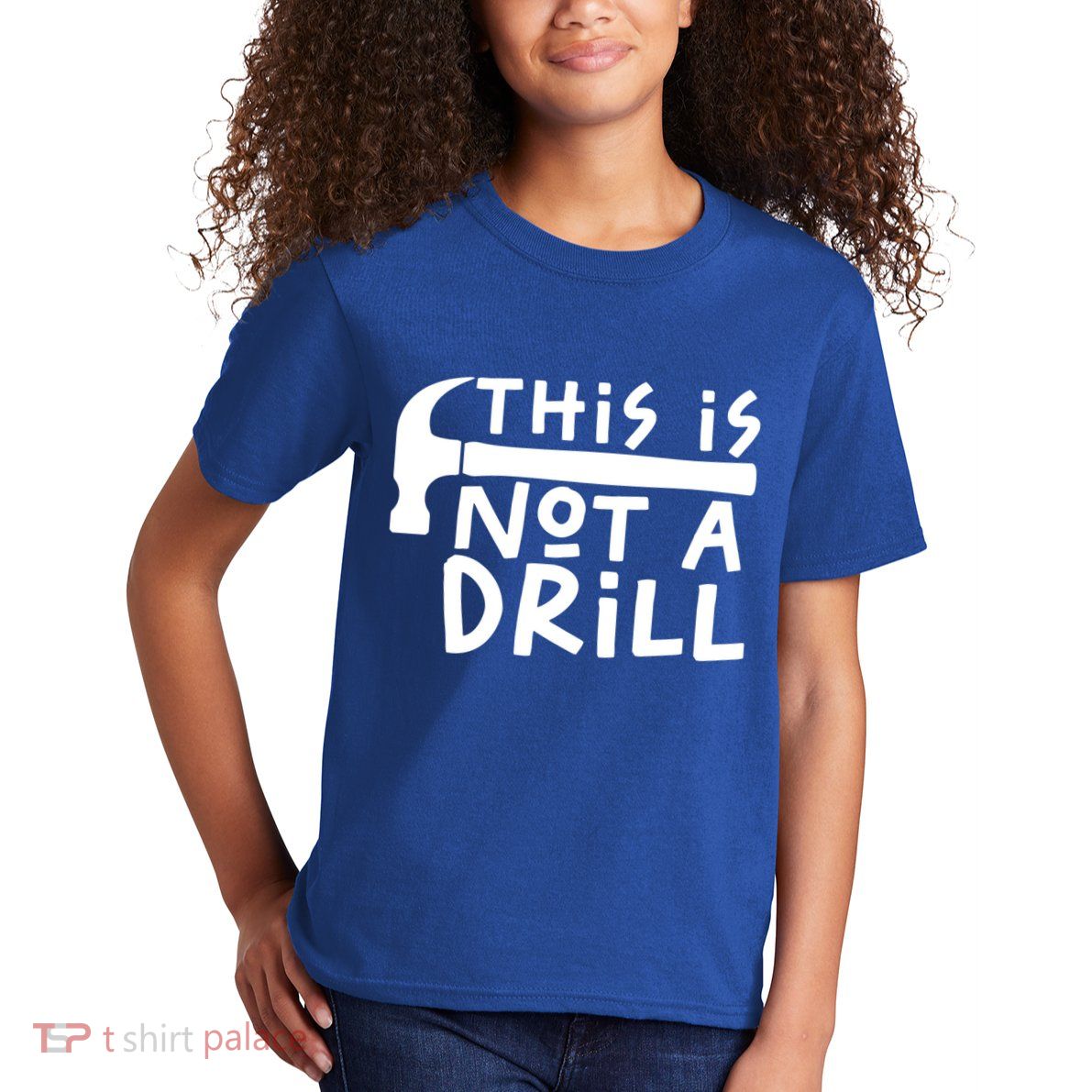 This Is Not A Drill Funny Drill Pun Hammer Meme Dad Joke Gift Kids T-Shirt