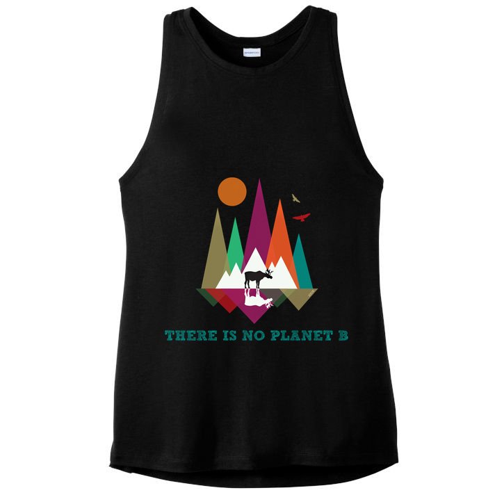 There Is No Planet B Gift Climate Change Is Real! Cool Gift Ladies PosiCharge Tri-Blend Wicking Tank
