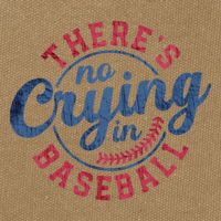 There Is No Crying In Baseball Funny Game Day Baseball Cotton Canvas Backpack