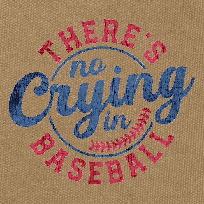 There Is No Crying In Baseball Funny Game Day Baseball Cotton Canvas Backpack
