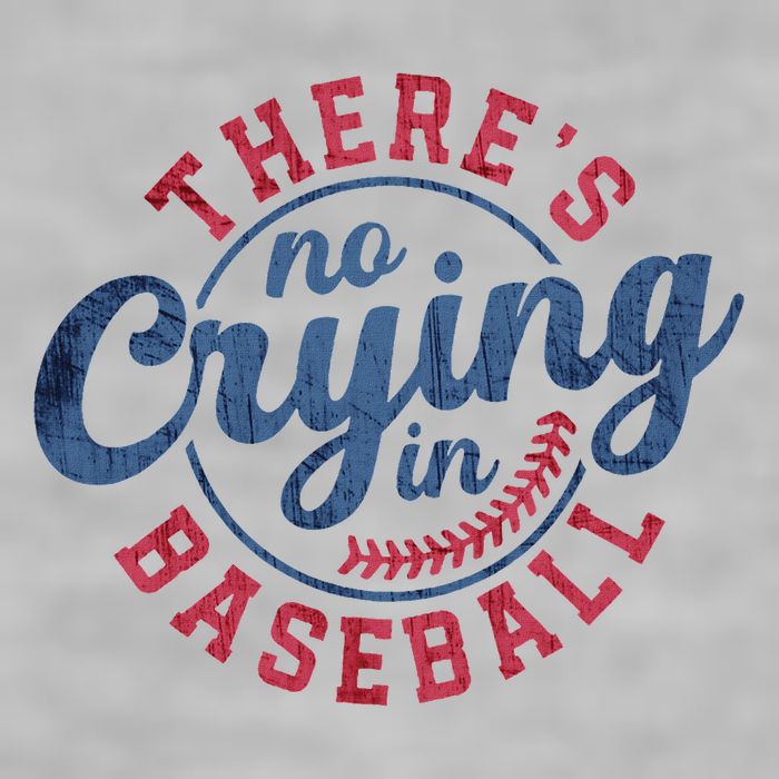 There Is No Crying In Baseball Funny Game Day Baseball Ladies PosiCharge Tri-Blend Wicking Tank