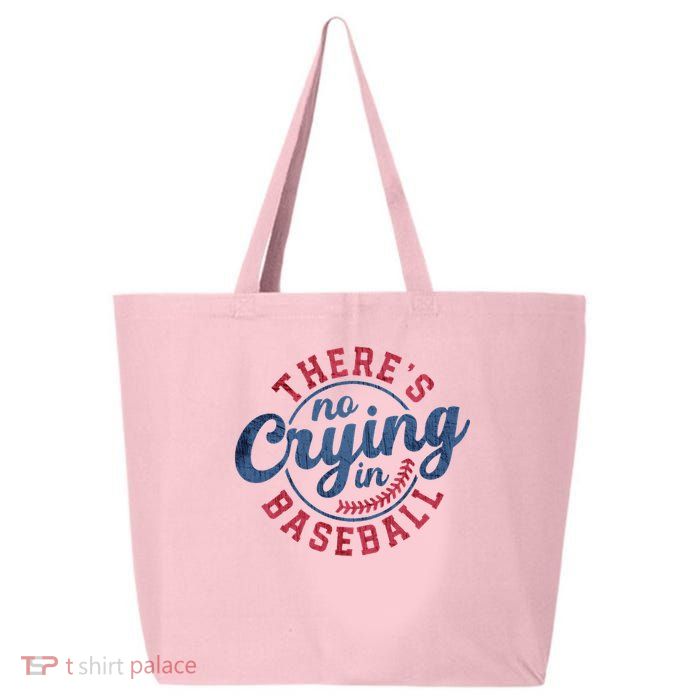 There Is No Crying In Baseball Funny Game Day Baseball 25L Jumbo Tote