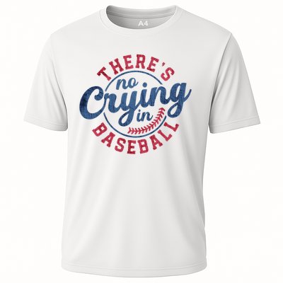 There Is No Crying In Baseball Funny Game Day Baseball Performance Shirt