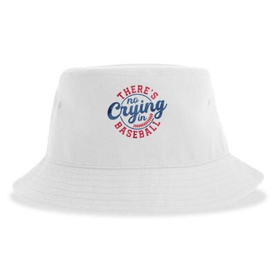 There Is No Crying In Baseball Funny Game Day Baseball Sustainable Bucket Hat