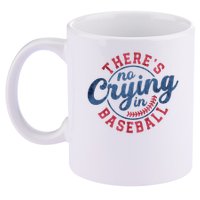 There Is No Crying In Baseball Funny Game Day Baseball 11oz C Handle Ceramic Mug