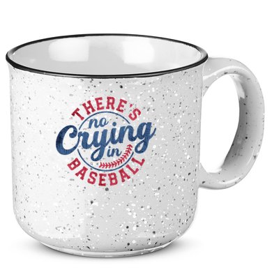 There Is No Crying In Baseball Funny Game Day Baseball 15oz Campfire Ceramic Mug