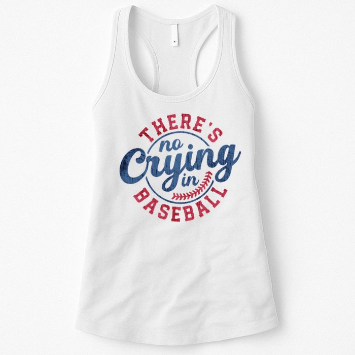 There Is No Crying In Baseball Funny Game Day Baseball Womens Tank Top