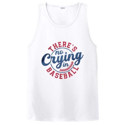 There Is No Crying In Baseball Funny Game Day Baseball PosiCharge Competitor Tank
