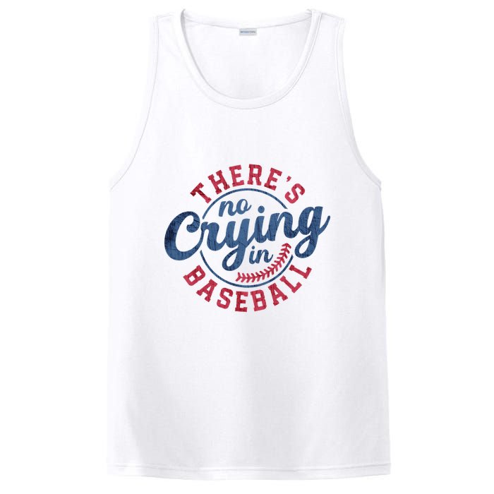 There Is No Crying In Baseball Funny Game Day Baseball PosiCharge Competitor Tank