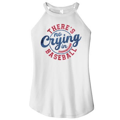 There Is No Crying In Baseball Funny Game Day Baseball Women's Perfect Tri Rocker Tank