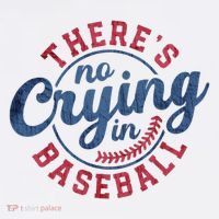 There Is No Crying In Baseball Funny Game Day Baseball Women's V-Neck T-Shirt