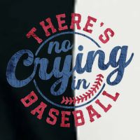 There Is No Crying In Baseball Funny Game Day Baseball Infant Baby Jersey Bodysuit
