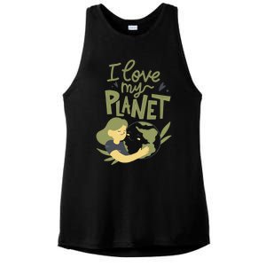 There Is No Planet B Cute Gift I Love My Planet Great Gift Ladies PosiCharge Tri-Blend Wicking Tank