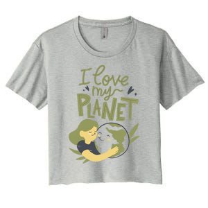 There Is No Planet B Cute Gift I Love My Planet Great Gift Women's Crop Top Tee