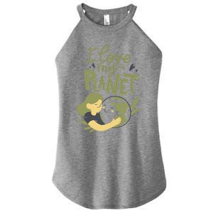 There Is No Planet B Cute Gift I Love My Planet Great Gift Women's Perfect Tri Rocker Tank