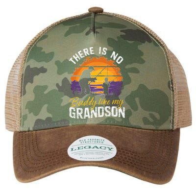 There Is No Buddy Like My Grandson Matching Grandpa Outfit Legacy Tie Dye Trucker Hat