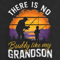 There Is No Buddy Like My Grandson Matching Grandpa Outfit 7 Panel Mesh Trucker Snapback Hat