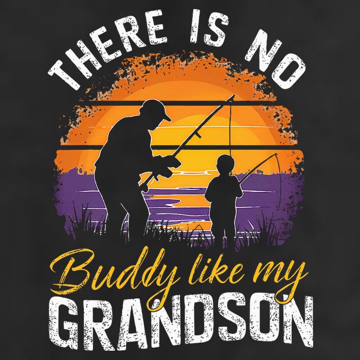 There Is No Buddy Like My Grandson Matching Grandpa Outfit 7 Panel Mesh Trucker Snapback Hat