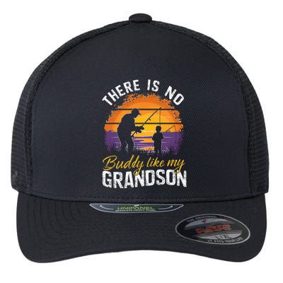 There Is No Buddy Like My Grandson Matching Grandpa Outfit Flexfit Unipanel Trucker Cap