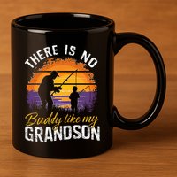 There Is No Buddy Like My Grandson Matching Grandpa Outfit 11oz C Handle Ceramic Mug