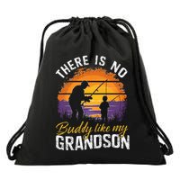 There Is No Buddy Like My Grandson Matching Grandpa Outfit Drawstring Bag