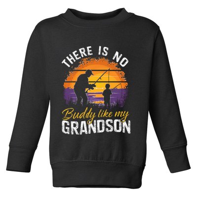 There Is No Buddy Like My Grandson Matching Grandpa Outfit Toddler Sweatshirt