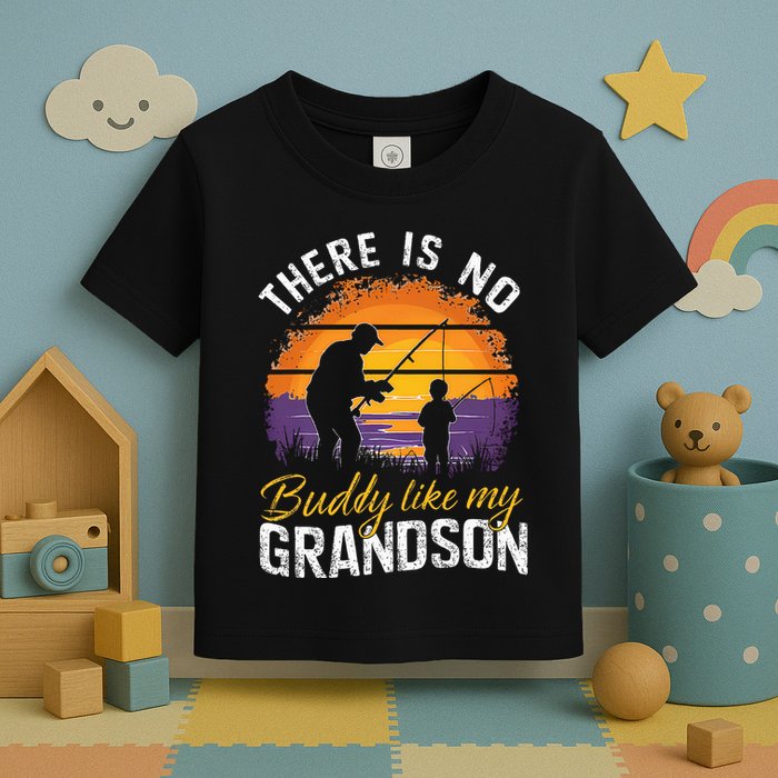 There Is No Buddy Like My Grandson Matching Grandpa Outfit Toddler T-Shirt