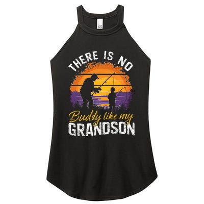 There Is No Buddy Like My Grandson Matching Grandpa Outfit Women's Perfect Tri Rocker Tank