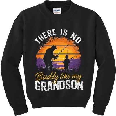 There Is No Buddy Like My Grandson Matching Grandpa Outfit Kids Sweatshirt