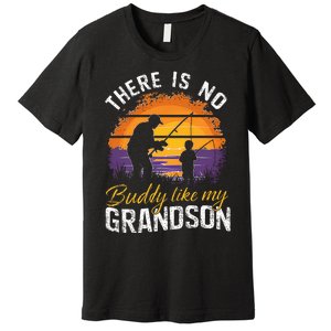 There Is No Buddy Like My Grandson Matching Grandpa Outfit Premium T-Shirt