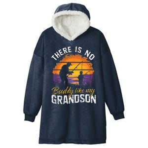 There Is No Buddy Like My Grandson Matching Grandpa Outfit Hooded Wearable Blanket