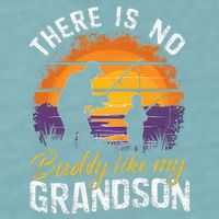 There Is No Buddy Like My Grandson Matching Grandpa Outfit Sueded Cloud Jersey T-Shirt