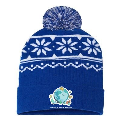 There Is No Planet B Cute Gift Save Planet Earth Gift USA-Made Snowflake Beanie