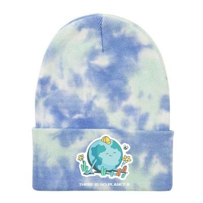 There Is No Planet B Cute Gift Save Planet Earth Gift Tie Dye 12in Knit Beanie