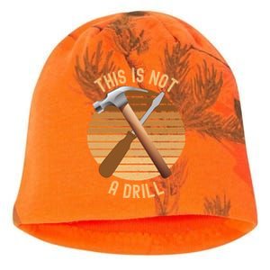 This Is Not A Drill Funny Dad Joke Father's Day Tools Gift Kati - Camo Knit Beanie