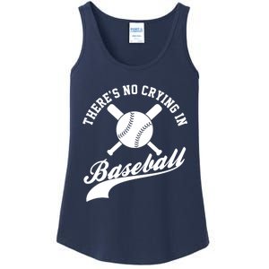 There is no Crying in Baseball Funny Sports Softball Funny Ladies Essential Tank