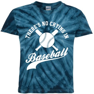 There is no Crying in Baseball Funny Sports Softball Funny Kids Tie-Dye T-Shirt