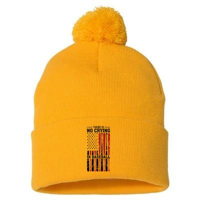 There Is No Crying In Baseball Pom Pom 12in Knit Beanie