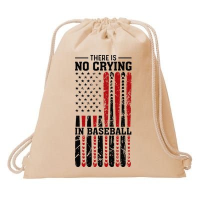 There Is No Crying In Baseball Drawstring Bag