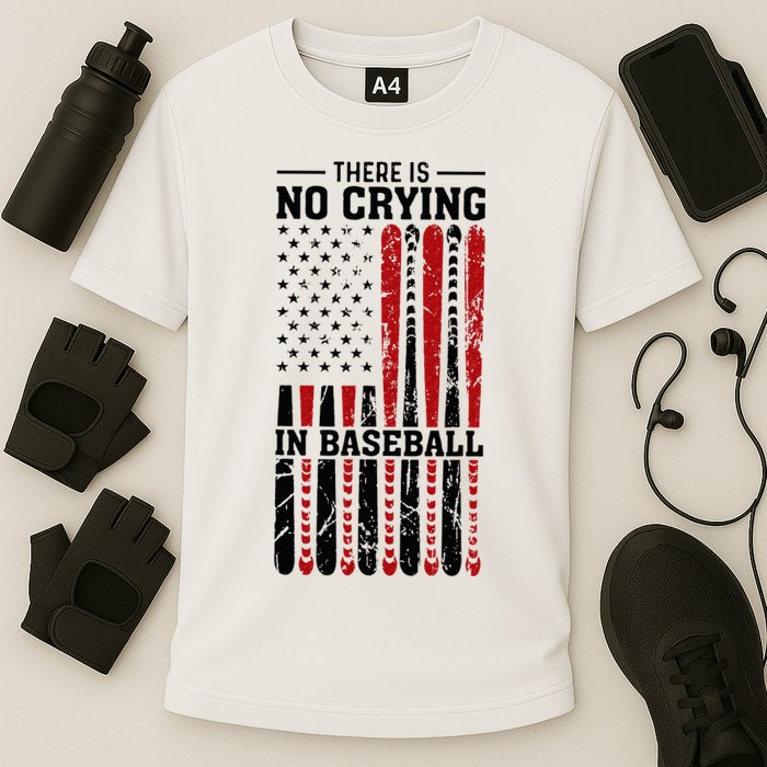 There Is No Crying In Baseball Cooling Performance Crew T-Shirt