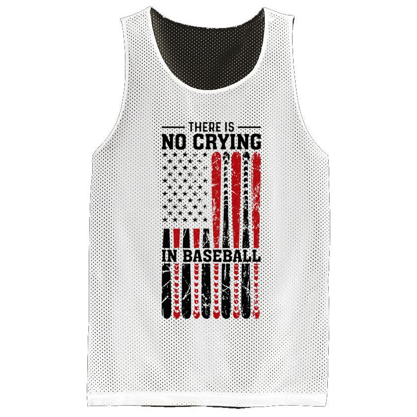 There Is No Crying In Baseball Mesh Reversible Basketball Jersey Tank
