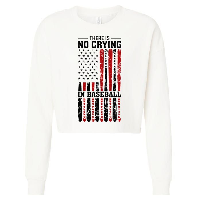 There Is No Crying In Baseball Cropped Pullover Crew