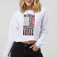 There Is No Crying In Baseball Cropped Pullover Crew