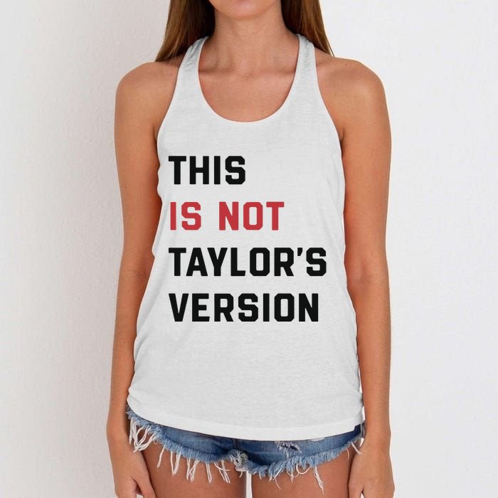 This Is Not Tay Version Women's Knotted Racerback Tank