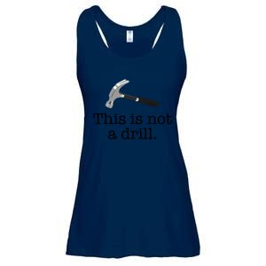 This Is Not A Drill Funny Hammer Pun Meme Gift Ladies Essential Flowy Tank