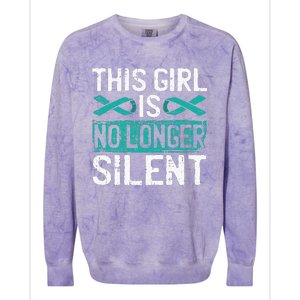 This Is No Longer Silent Sexual Assault Awareness Colorblast Crewneck Sweatshirt