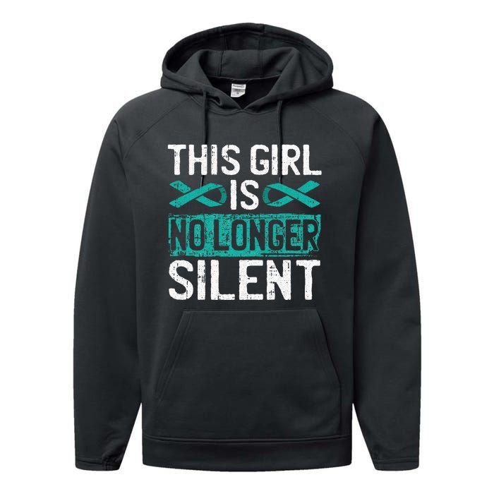 This Is No Longer Silent Sexual Assault Awareness Performance Fleece Hoodie