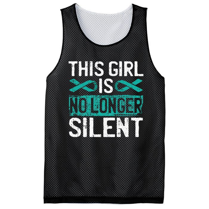 This Is No Longer Silent Sexual Assault Awareness Mesh Reversible Basketball Jersey Tank