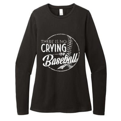 There Is No Crying In Baseball Sports Funny Baseball Womens CVC Long Sleeve Shirt