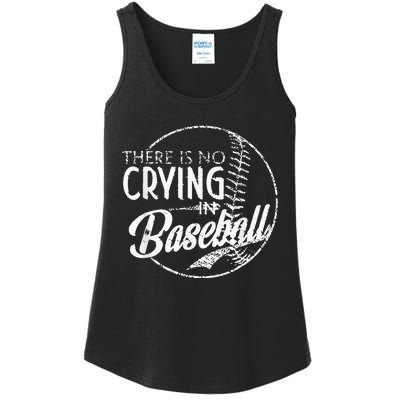 There Is No Crying In Baseball Sports Funny Baseball Ladies Essential Tank